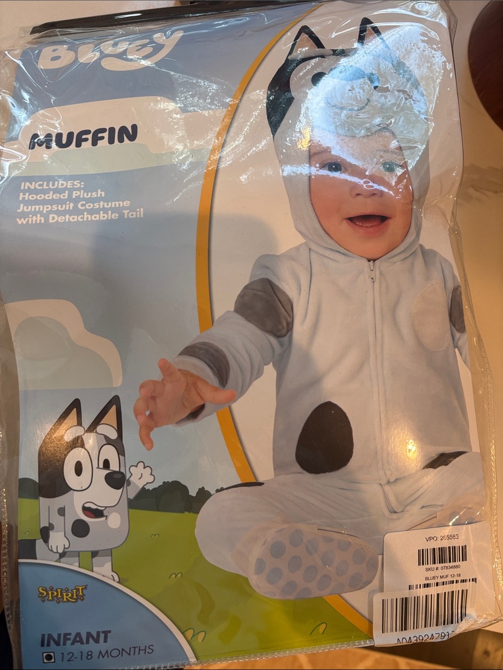 Infant Hooded Plush One-Piece Jumpsuit - Light Gray Spot